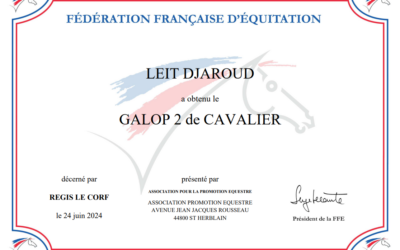 Les galops 1 et 2 en poche pour les élèves de la Section Sportive!